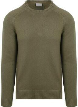 Suitable Sweater Pullover Raw Olijfgroen
