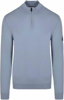 Suitable Sweater Race Half Zip Trui Steel Blue
