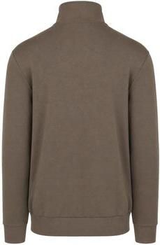 Suitable Sweaters Scuba Half Zip Trui Taupe
