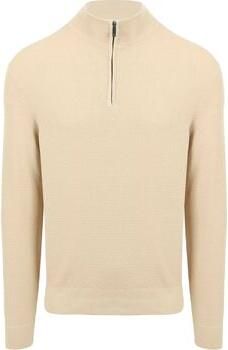 Suitable Sweater Structure Half Zip Trui Sand