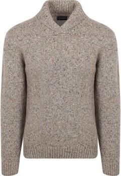 Suitable Sweater Trui Shawl Tweed Eco Wool Taupe