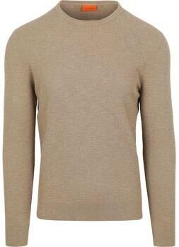Suitable Sweater Trui Structure Slub Beige