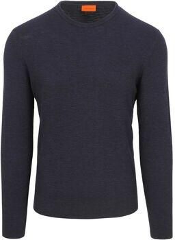 Suitable Sweater Trui Structure Slub Navy