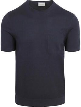 Suitable T-shirt Knitted T-shirt Pocket Compact Navy