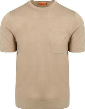 Suitable T-shirt Knitted T-shirt Pocket Compact Taupe