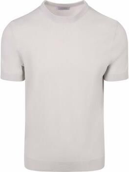 Suitable T-shirt Korte Mouw Knitted T-shirt Wake Ecru