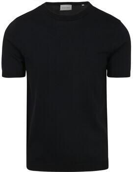Suitable T-shirt Korte Mouw Knitted T-shirt Wap Navy