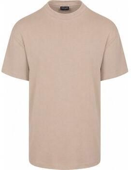 Suitable T-shirt Korte Mouw Rink T-shirt Backprint Heavy Jersey Taupe