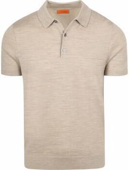 Suitable T-shirt Polo Rishi Merinowol Beige