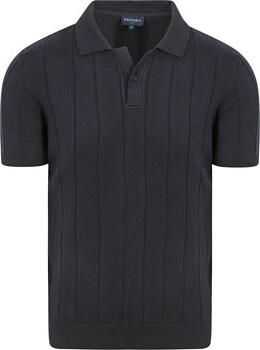 Suitable T-shirt Respect Polo Drop Needle Navy