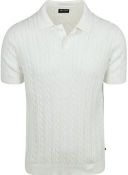 Suitable T-shirt Respect Polo Knit Cable Ecru