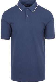Suitable T-shirt Respect Polo Tip Ferry Denim Blauw