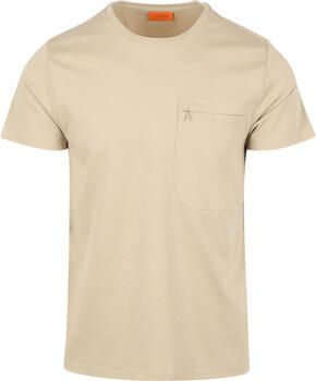 Suitable T-shirt Sonny Pocket Beige