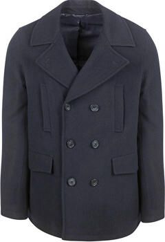 Suitable Trainingsjack Caban Coat Wol Navy