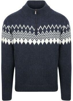 Suitable Trui Avery Nordic Half Zip Trui Wolblend Navy
