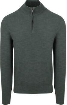 Suitable Trui Pine Knit Half Zip Trui Groen