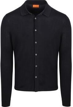 Suitable Vest Cardigan Shirt Merino Navy