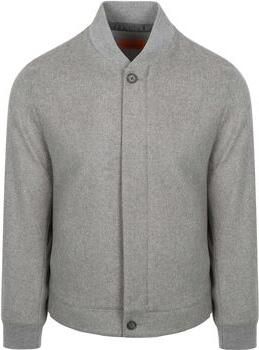 Suitable Windjack Bomberjas Flanel Grijs