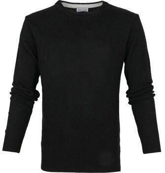 Suitable Sweater Fijn Lamswol 7 garen Pullover O-Hals Zwart