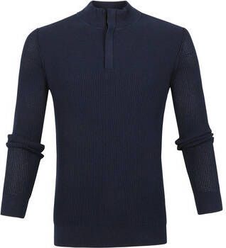 Suitable Sweater George Pullover Half Zip Donkerblauw