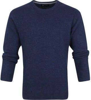 Suitable Sweater Lamswol Trui O-Hals Donkerblauw