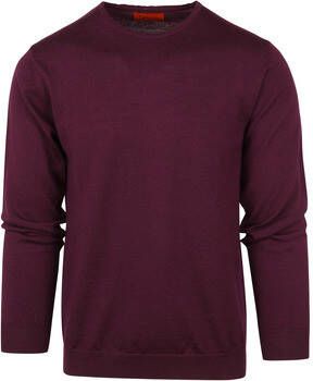 Suitable Sweater Merino Pullover O Bordeaux Paars