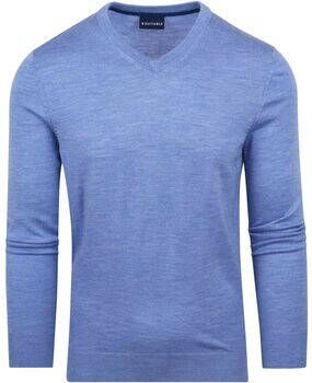 Suitable Sweater Merino Pullover V-Hals Lichtblauw