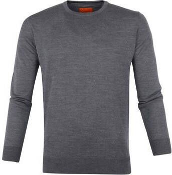 Suitable Sweater Pullover Merino O-neck Grijs