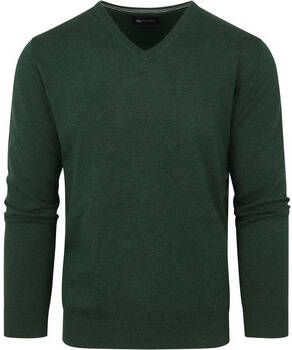 Suitable Sweater Pullover Vini V-Hals Mosgroen