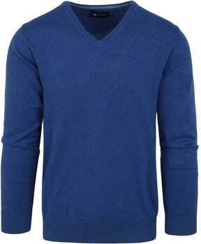 Suitable Sweater Pullover Vini V-Hals Royal Blauw
