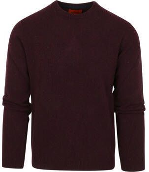 Suitable Sweater Pullover Wol O-Hals Bordeaux