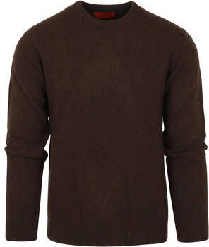 Suitable Sweater Pullover Wol O-Hals Bruin