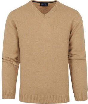 Suitable Sweater Pullover Wol V-Hals Beige