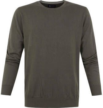 Suitable Sweater Respect Oini Pullover O-hals Donkergroen