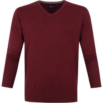 Suitable Sweater Respect Vini Pullover V-Hals Bordeaux