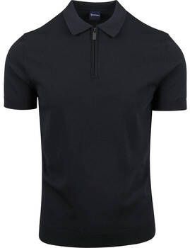 Suitable T-shirt Half Zip Polo Navy