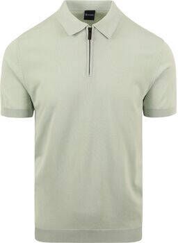Suitable T-shirt Half Zip Polo Lichtgroen
