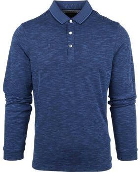 Suitable T-shirt Long Sleeve Polo Donkerblauw