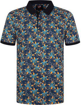 Suitable T-shirt Polo Bloemen Donkerblauw