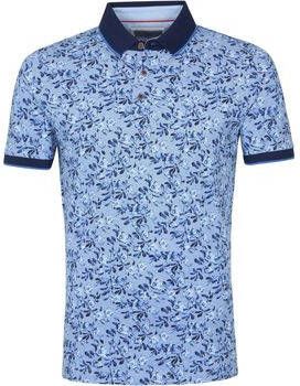 Suitable T-shirt Prestige Polo Flower Blauw