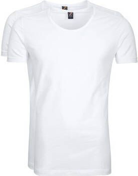 Suitable T-shirt Wit Diepe O-hals Otaru Stretch 2-Pack