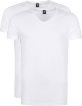Suitable T-shirt Wit V-hals Vitasu 2-Pack