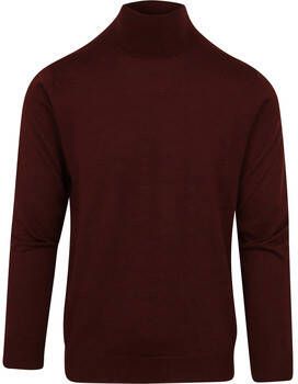 Suitable Sweater Merino Coltrui Bordeaux Rood
