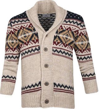 Suitable Sweater Prestige Jaquard Vest Ecru