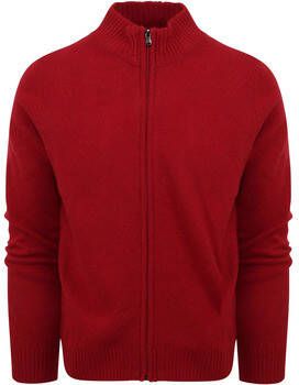 Suitable Sweater Vest Wol Blend Rood