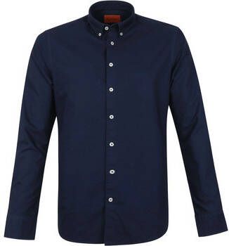 Suitable Overhemd Lange Mouw Overhemd BD Oxford Donkerblauw