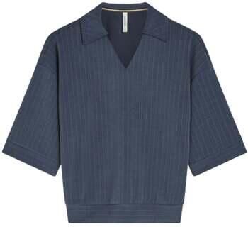 Summum top met krijtstreep donkerblauw - Foto 3