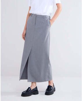 Summum Woman Viscose Blend Stretch Rok Grijs Gray Dames