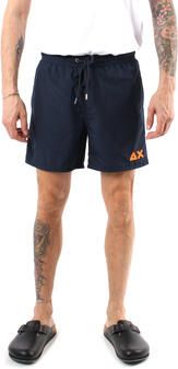 Sun68 Fluo Logo Strand Shorts Navy Blauw Blue Heren - Foto 3
