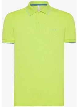 Sun68 Gestreepte Kraag Polo Shirts Green Heren